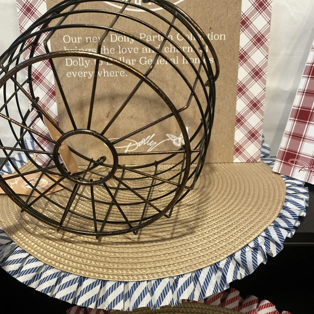 Set Of 2 Round Metal Bronze Finish Basket 8